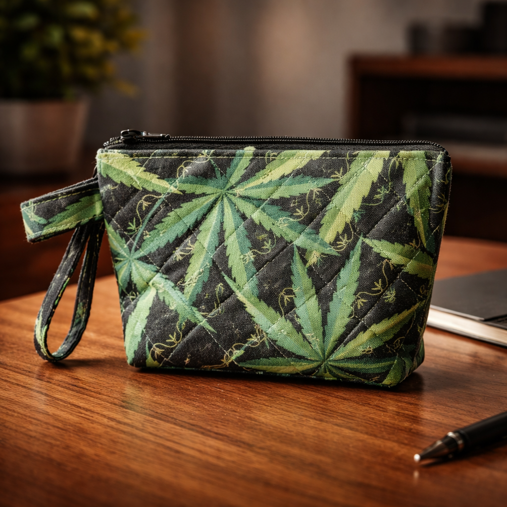 Mini Coin Purse with leaf 3x6
